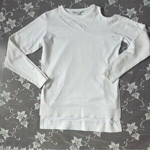 Y-3 Adidas x YOHJI YAMAMOTO White Cut Out Long Sleeve Top Sz XS